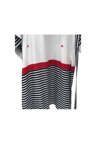 Lila Mare Fisto Kumaş Handmade Beachwear Çizgili Desen Kimono Standart Bedenlere 36-44 Arası Uygundur Renkli Renkli