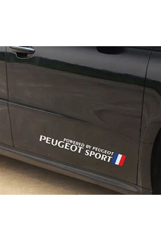Peugeot Sport Yazılı Yan Kap Sticker Etiket Modeli