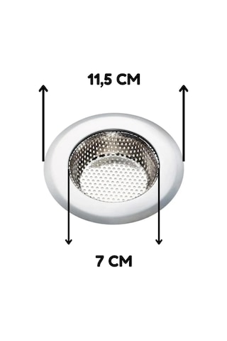 3 Lü Paslanmaz Çelik Lavabo Süzgeci 11.5 Cm Evye Gider Süzgeci 304 Çelik Büyük Boy Diğer