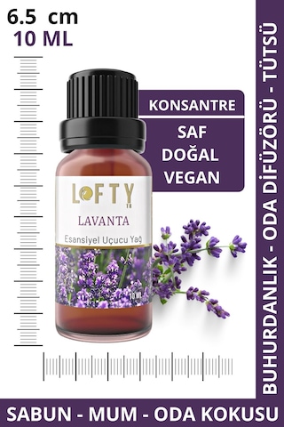 Lofty Lavanta Beyaz Sabun Uçucu Yağ Buhurdanlık Esansı Oda Kokusu 10 ML