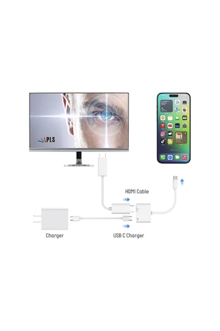 Type-c To Hdmı Görüntü Aktarım Kablosu 4k Destekli Apple iPhone Uyumlu Apple İpad Uyumlu Android Tüm Cihazlar İle