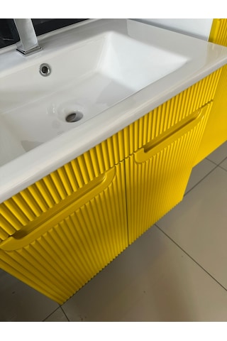 65 Cm Lake Banyo Dolabı Aynalı Ve Boy Dolaplı Kendinden Kulplu