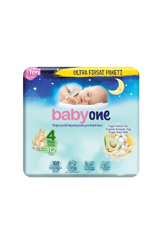 Babyone Gece Bebek Bezi 4 Numara Maxi Ultra Fırsat Paketi 112 Adet