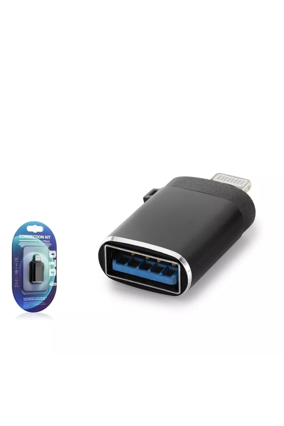 Usb 3.0 Otg Adaptörü 13 12 11 Pro Xs Max Xr X 8 Artı 7 6s Apple iPad Uyumlu  Ios Erkek - Usb Dişi Adaptör