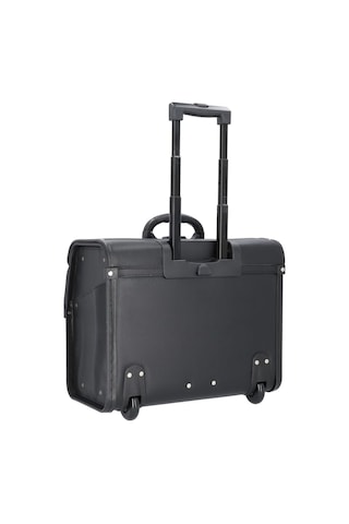 Alassio 2 Tekerlekli Pilotentrolley 46 Cm Laptop Bölmeli, Siyah, Suni Deri
