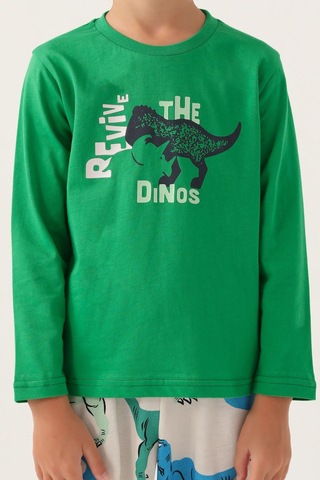 Roly Poly 3363 Revive Erkek Çocuk Pijama Takımı Yeşil