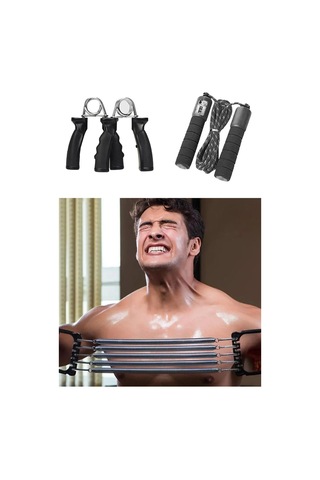 Mobee 3 İn 1 Spor Seti Göğüs Kol Sırt Kondisyon Geliştirme Seti Kas Geliştirme Seti Fitness Set 3 Parça