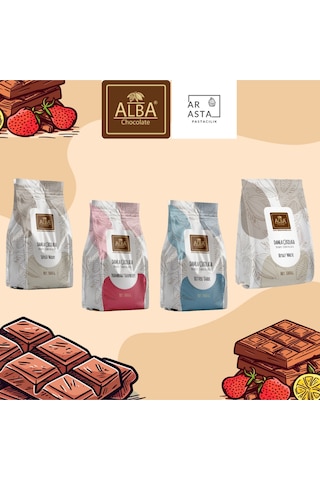 Damla Çikolata Kokolin 4 Lü Set Sütlü-bitter-fildişi-frambuaz 4 X 1 Kg
