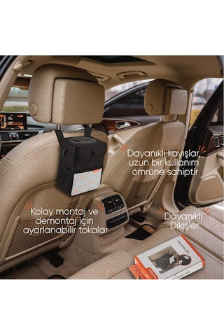 Gezenbebe Araba İçin Çöp Çantası Siyah