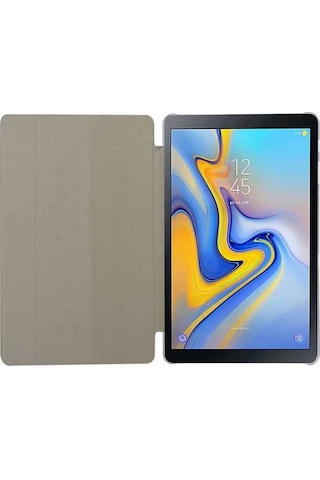 Galaxy Tab A T590 Uyumlu Zore Smart Cover Standlı 1-1 Kılıf-kırmızı Tablet Kılıfı