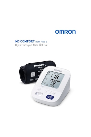 Omron M3 Comfort Üst Koldan Dijital Pilli Tansiyon Aleti,5 Yıl Garantili Taşıma Çantası Hediyeli