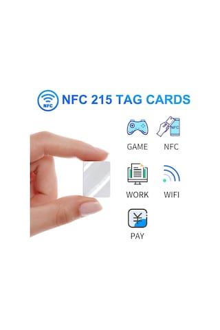 Koodmax - 50 Adet Ntag215 Nfc Kart - 13.56mhz 504 Byte - 21 31mm - Yeniden Yazılabilir - Iso14443a