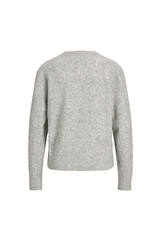 Jack & Jones Kadin Bisiklet Yaka Triko Kazak - Elba - 12301111 Light Grey Melange