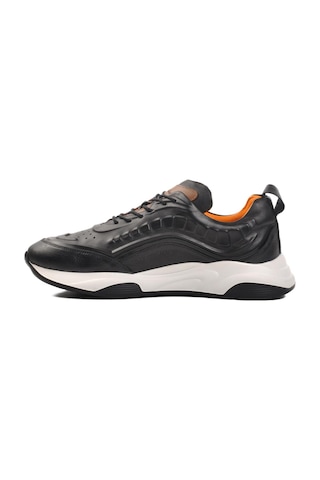 Ayakmod Premium 495 M Siyah Hakiki Deri Erkek Sneaker Siyah