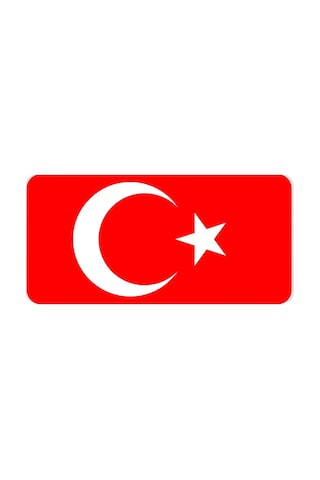 Türk Bayrağı Metal Tabela - Dekoratif Duvar Levhası Plaka 14.5x29.5 Cm