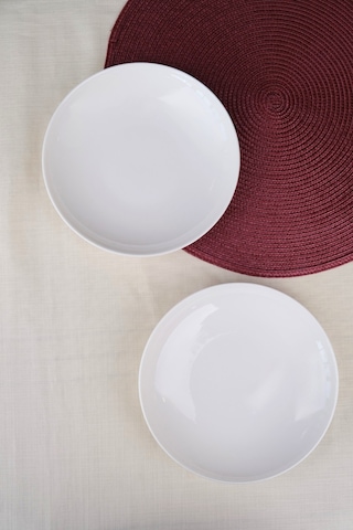 Tabak Evi Porselen Chic Çukur Tabak 19,50cm 550cc 2 Li Krem