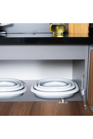 Orret Home Katlanabilir Silikon Badya,akordiyon Plastik Leğen,katlanabilir Leğen 31x31 Genel