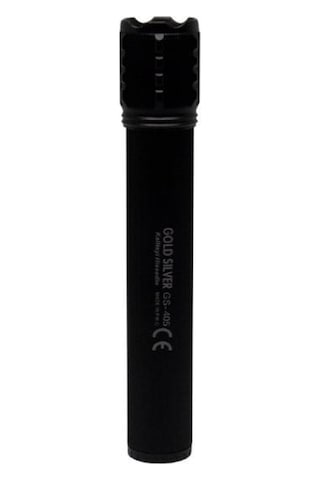 Gold Silver Gs 405 10w Çelik Kasa Zoom Özellikli Usb Şarjlı El Feneri Siyah