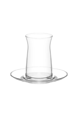 Lav Vera Cam Çay Seti 6 Kişilik 180 ml (6 Çay Bardağı, 6 Çay Tabağı)