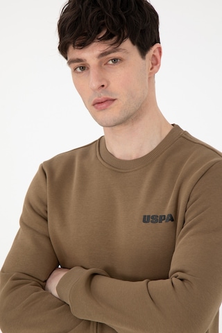 U.S. Polo Assn. Erkek Regular Fit Bisiklet Yaka Haki Sweatshirt 50292362-VR027