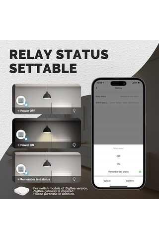 Fortunelane Zm-104b-m Akıllı Ev Anahtarı, Uygulama İle Uzaktan Kontrol, Zamanlama, 2 Yollu, 90-250v