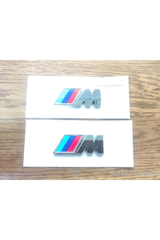 Bmw F10 & Bmw F20 Yan Çamurluk Bmw M Logo Metal Amblem 2 Adet Bmw M Rozet Logo Arma