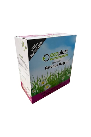 Ecoplast 240 L Siyah Hantal Konteyner Çöp Torbası 700 G 10 x 10'lu 120 x 150 CM