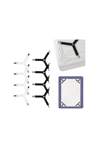 12 Adet Pink-4/12pcs Çarşaf Elastik Tutucular Kemer Sabitleyici Çarşaf Klipleri Yatak Örtüsü Battaniye Tutucu Ev Tekstili Organize Aletler