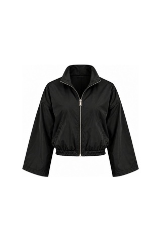 Laluvia Siyah Bomber Saten Ceket - 2y9663 - 51229
