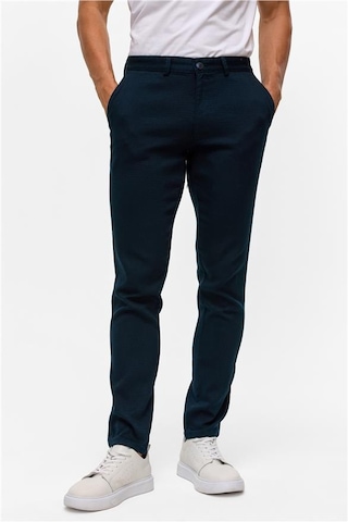 Süvari Lacivert Slim Armürlü Pantolon Lacivert