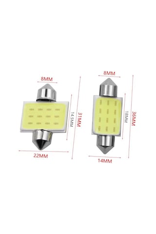 Sofit Led C5W Tavan Plaka Ampül 31Mm-36Mm-39Mm-41Mm 2 Adet 31Mm N11.5207