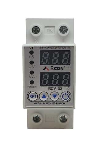 Rcon Rcv03 Akım Ve Voltaj Korumalı Monofaze 63a Sigorta