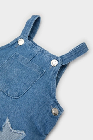 Defacto Kız Bebek Yıldız Nakışlı Salopet Elbise B8219a525smbe394 Mavi