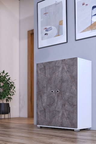 Prenses Çok Amaçlı Ayakkabı Erzak Mutfak Dolabı Kiler Gri