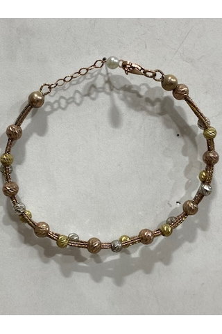 Gümüş Rose Renk Kadın Bileklik Gold - Rose Gold