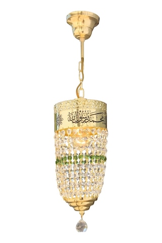 Klasik Kristal Taşlı Tekli Sarkıt Avize - 15 Cm