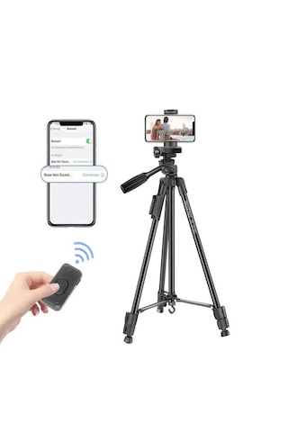 Np-3180s Bt Kumandalı Kamera Telefon Tutucu Tripod 129cm-al4646