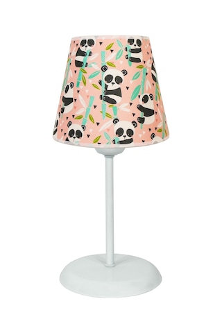Şenay Aydınlatma Çocuk Odası Konik Kumaş Abajur-Pembe Panda Diğer
