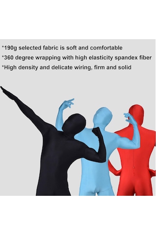 Parti Kostümü Görünmez Morph Takımı Yetişkin Erkek Kadın Beyaz