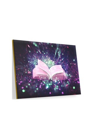 Cakasepetim Sihirli Kitap Ve Işıklar Ahşap Mdf Tablo