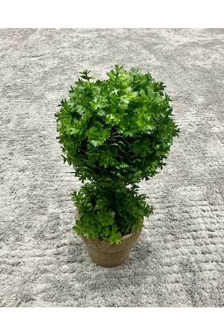 Ev Ve Ofis Hediyesi Dekoratif Yapay Şimşir Ağacı - Saksılı 10x24 Cm Yeşil