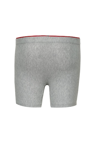 Weweus Gri Pamuk Elastan Çizgili Boxer 14921 Gri