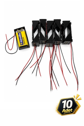 Pil Yuvası 9v Açık - 10 Adet