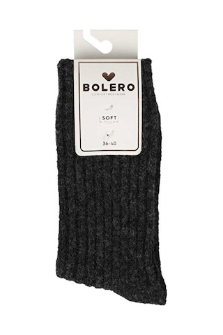 Bolero Kaşmir Yünlü Kadın Kışlık Bot Çorabı Siyah
