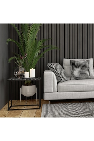 Profile Köşe Sehpa - Mermer Desenli 50x52x50 Cm Gxyxd