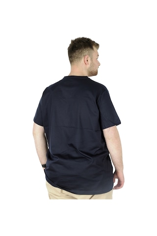 Mode Xl Büyük Beden Erkek Tshirt Bisiklet Yaka Basic 20031 Lacivert 001