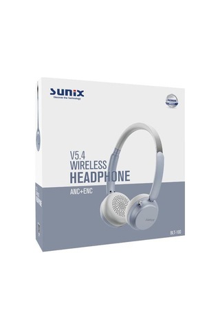 Sunix BLT-100 ANC+ENC Kablosuz Bluetooth 5.4 Kulak Üstü Kulaklık