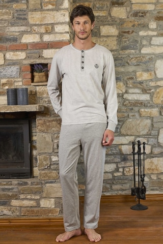 Cossy By Aqua 26162 Erkek Uzun Kollu Düğmeli Bisiklet Yaka Pijama Takımı-çizgili Çizgili