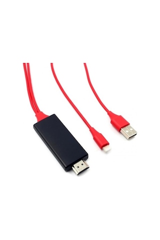 Nettech NTC2100 1 M Lightning + Usb To Hdmi Kablo