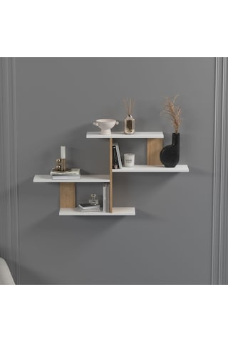 Sitil Duvar Rafı Beyaz Meşe